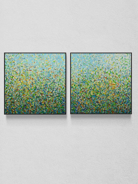 Dawn Garden Twins- Limited Edition Print - 101cm squ (x2) / 40" squ(x2)