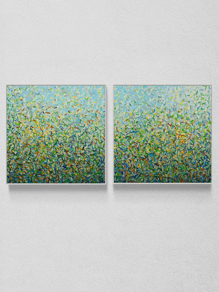 Dawn Garden Twins- Limited Edition Print - 101cm squ (x2) / 40" squ(x2)