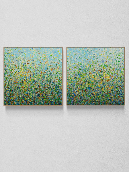 Dawn Garden Twins- Limited Edition Print - 101cm squ (x2) / 40" squ(x2)