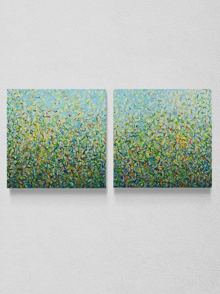 Dawn Garden Twins- Limited Edition Print - 101cm squ (x2) / 40" squ(x2)