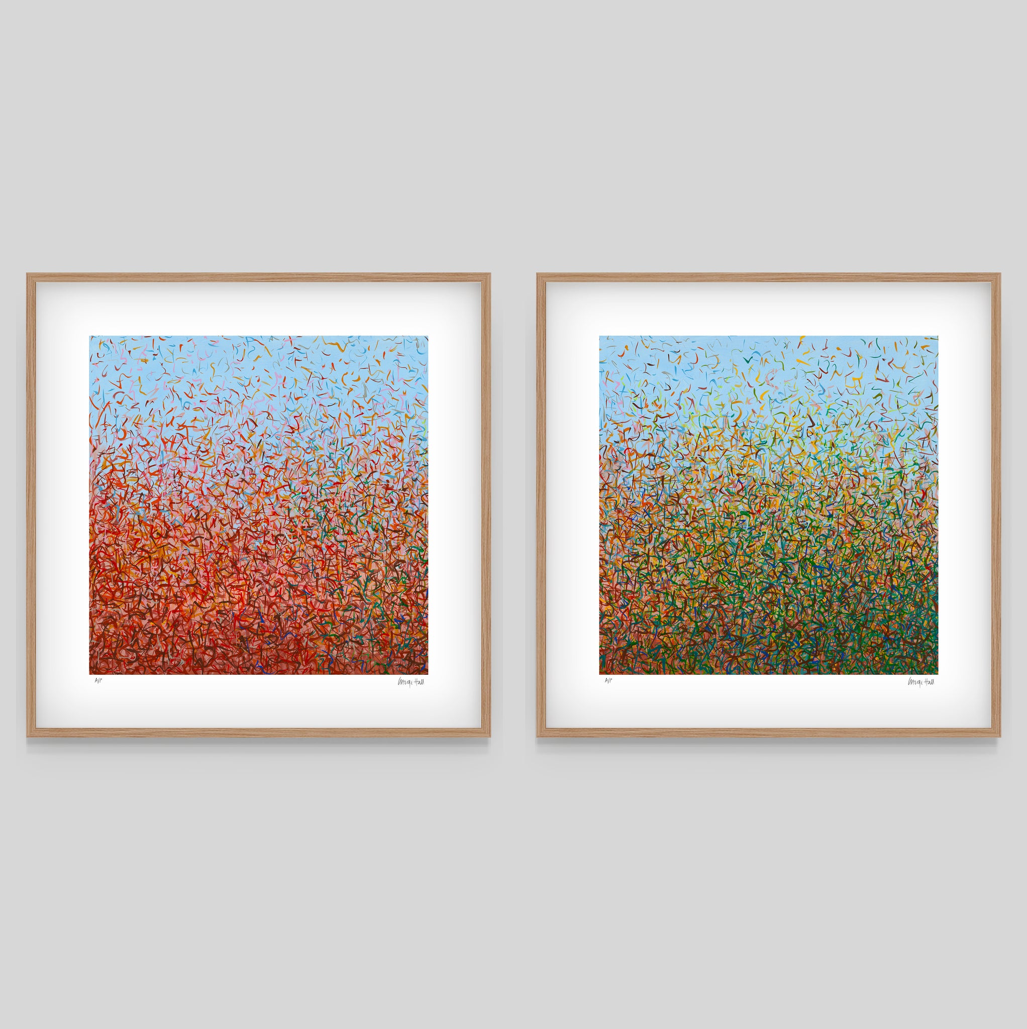 Oodnadatta Series - Set of 2 - Framed or Unframed - 84cm squ / 33" squ